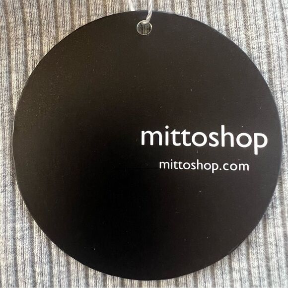 NWT Mittoshop Grey Ribbed Low Mock Sleeveless Layering Gray Tank Top - Picture 7 of 12